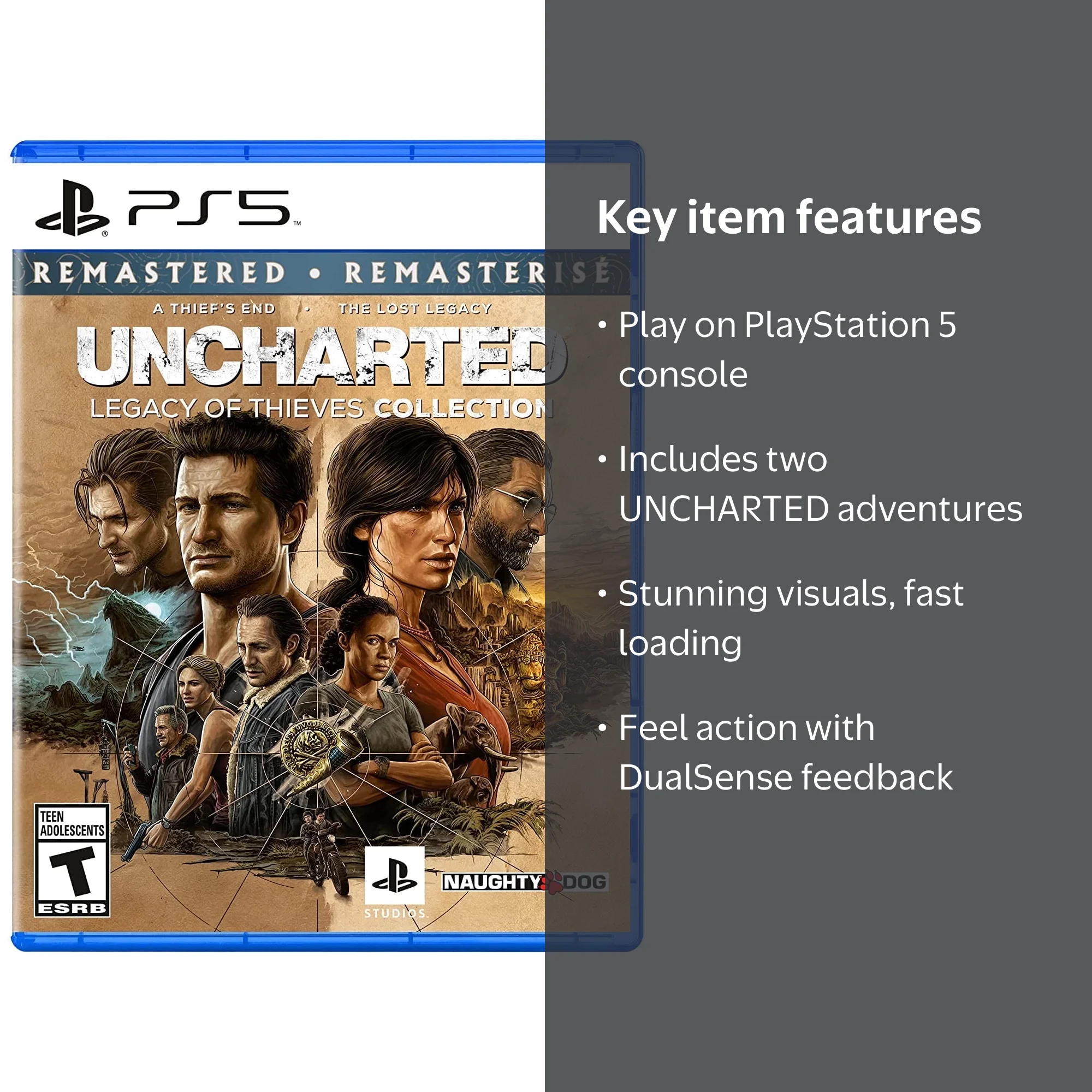 PlayStation, Uncharted Legacy of Thieves Collection, PS5 - Walmart.com
