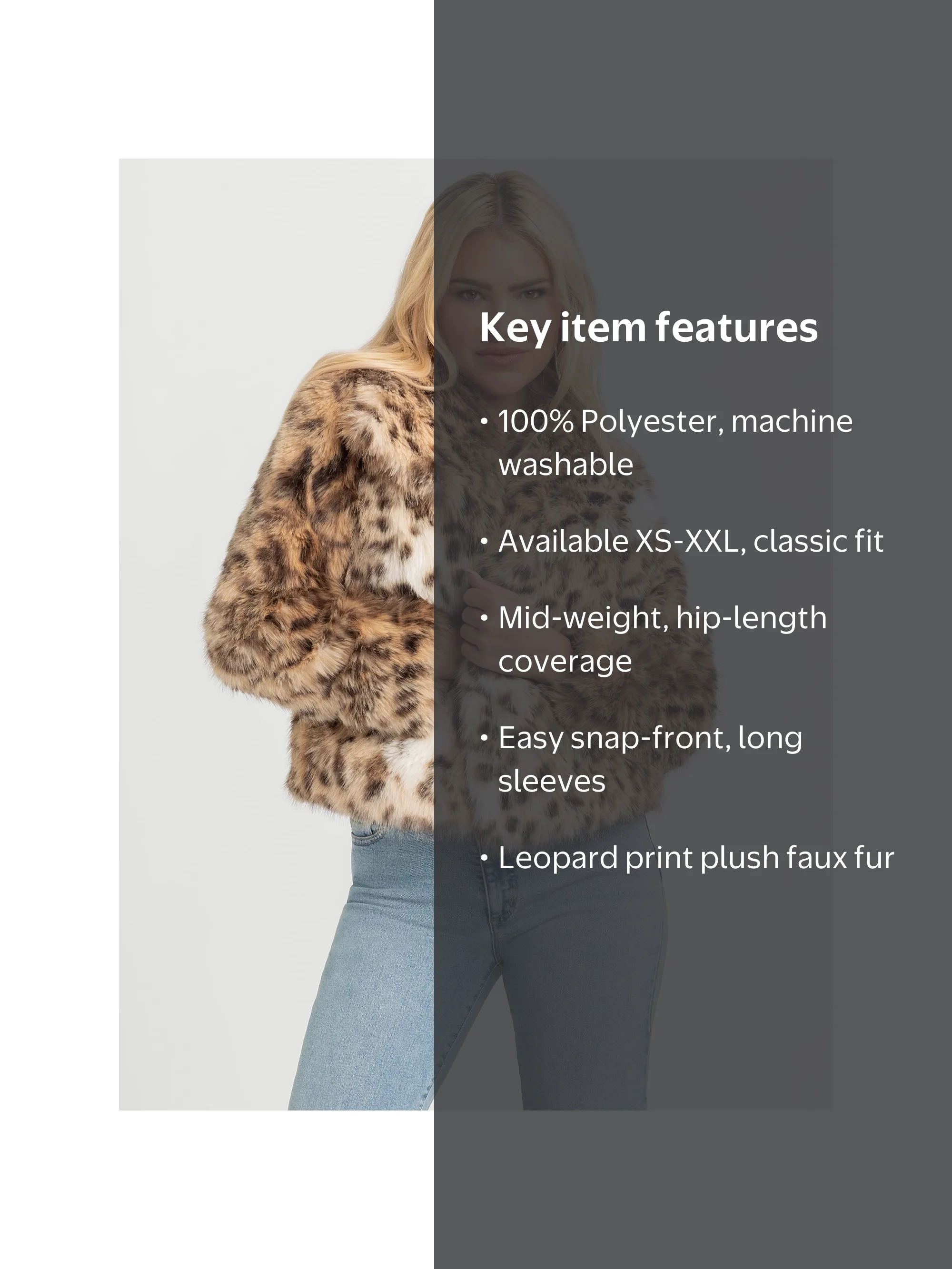 Jessica Simpson Women's Round Collar Faux Fur Jacket, Sizes XS-XXL