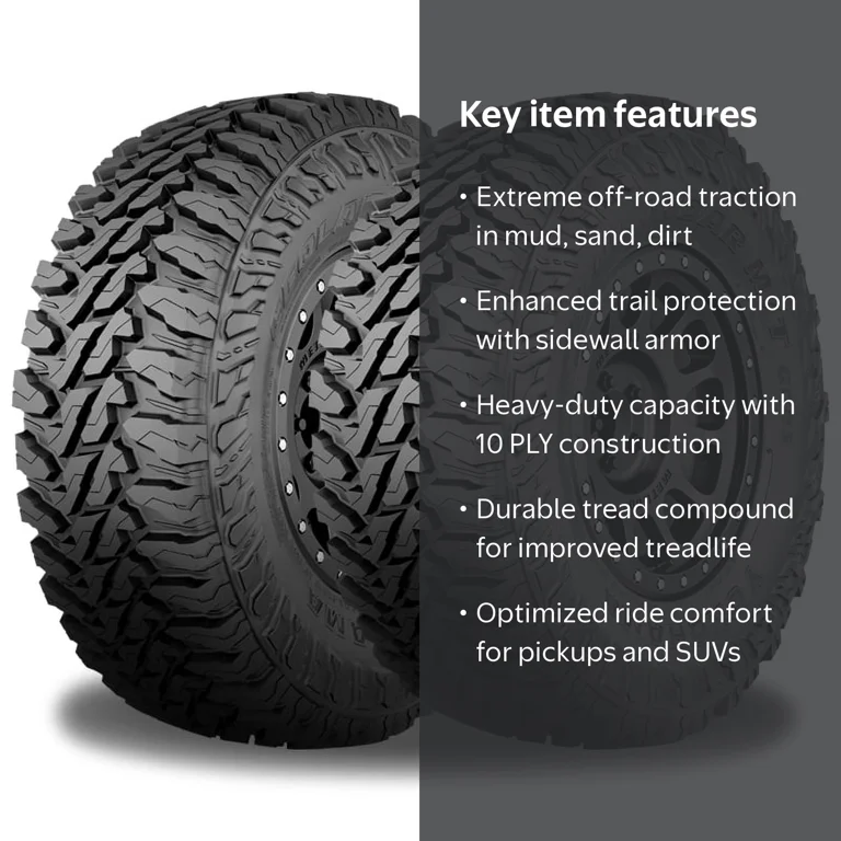 4 Yokohama Geolandar M/T G003 295/70R17 121Q Off-Road Load E Mud