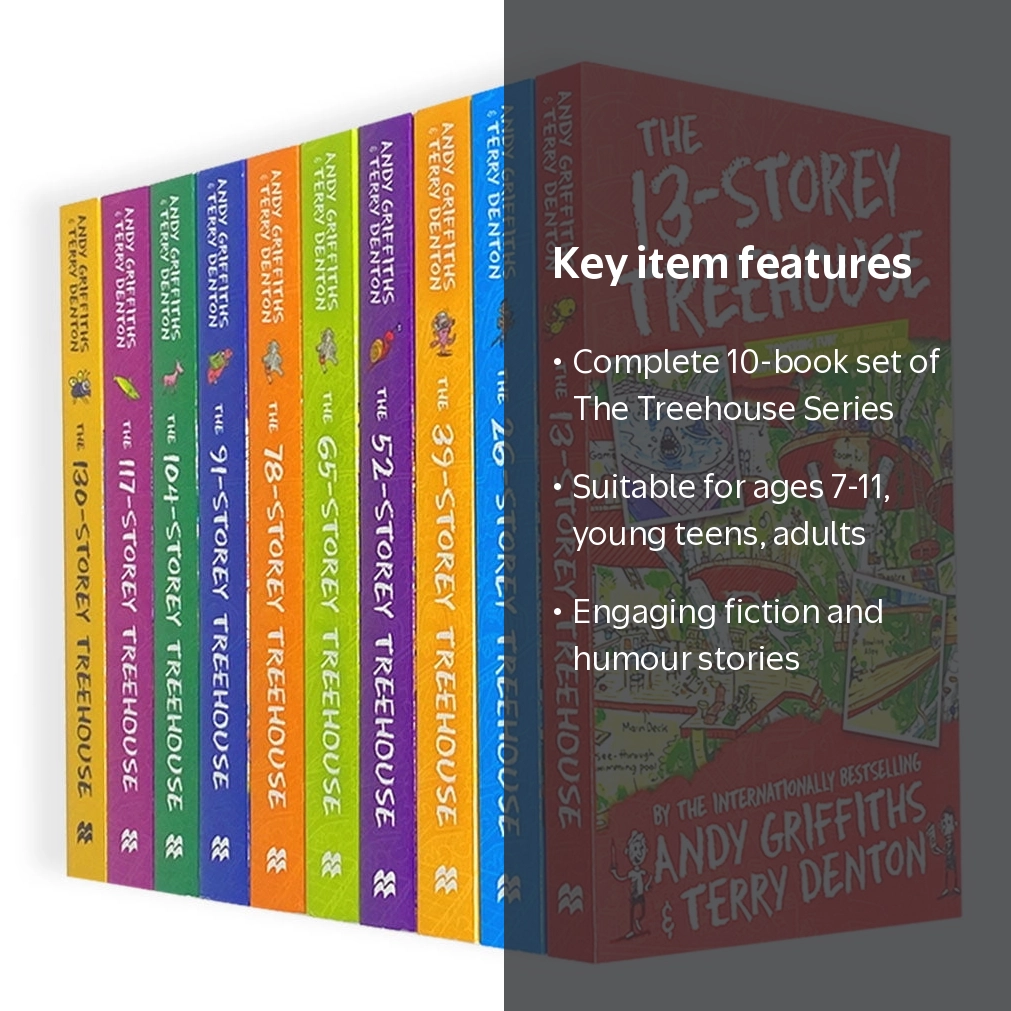 Andy Griffiths' Treehouse Story Series: 10 Book Collection Set