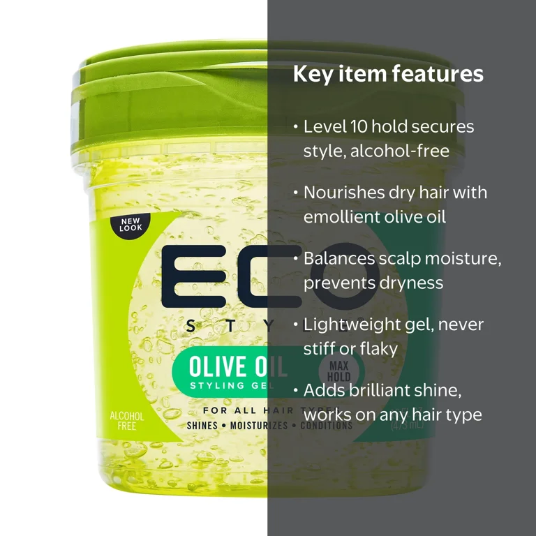 ECO STYLE, Hair Gel, 16oz, Olive Oil Nourishing Formula - Walmart.com