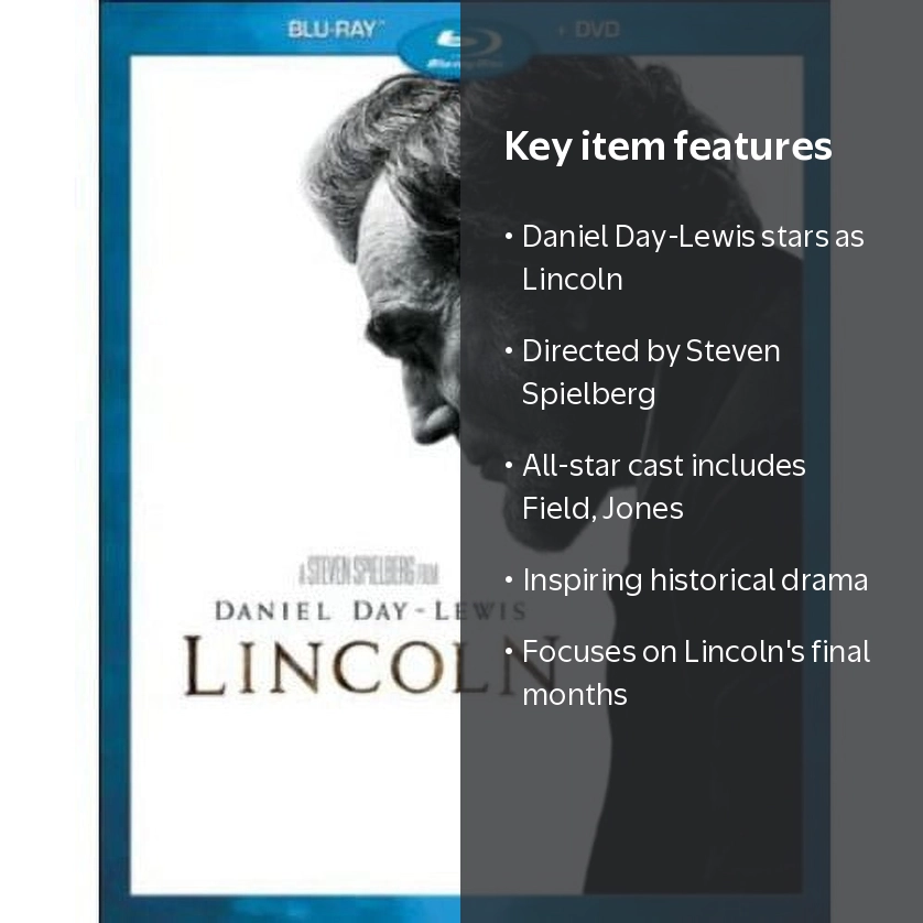 Disney, Lincoln Blu-ray + DVD, PG-13, All-Star Cast, Steven