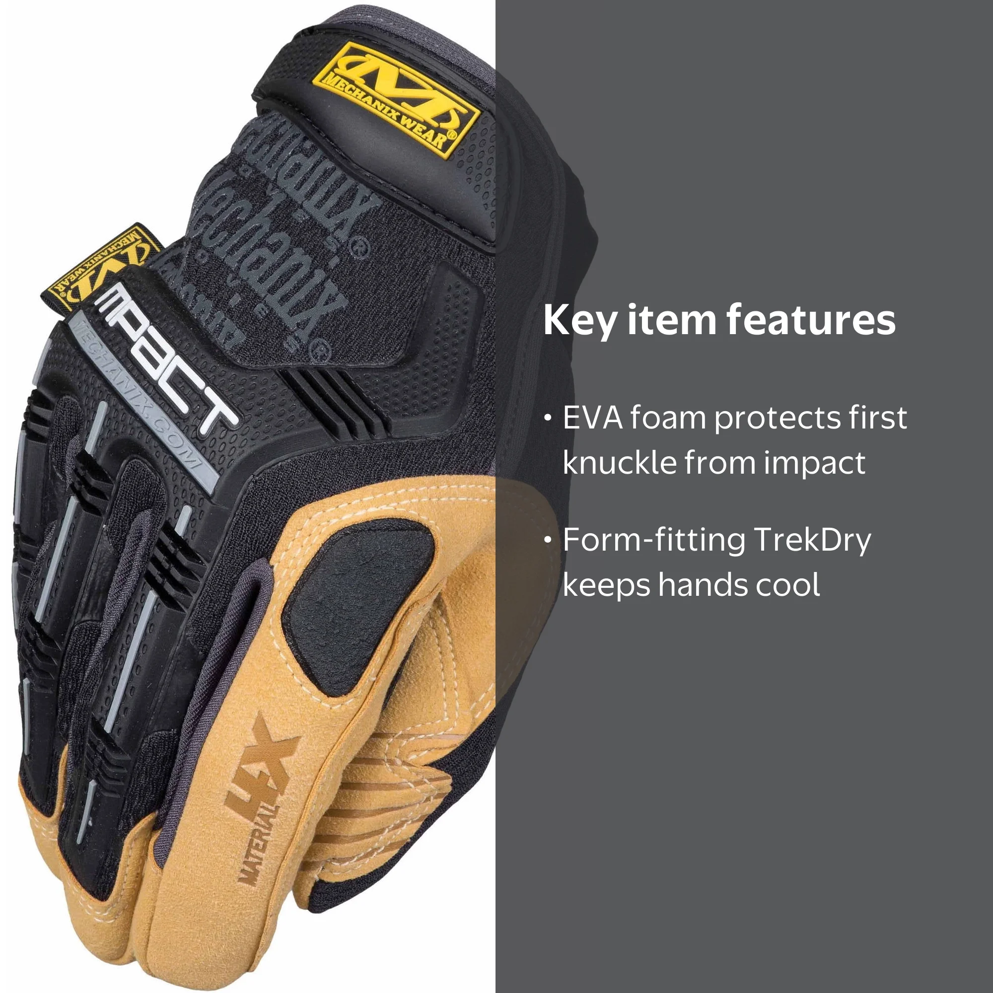 Mechanix Wear - Material 4X Mpact Glove, Tan, Medium - Walmart.com