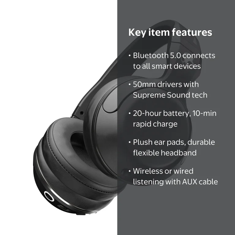 Skullcandy Hesh 2 Wired & Wireless Bluetooth 5.0 Over-Ear Headset