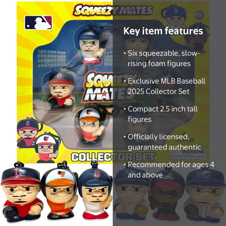 Squeezymates MLB Baseball 6 Figure 2025 Collector Set - Walmart.com