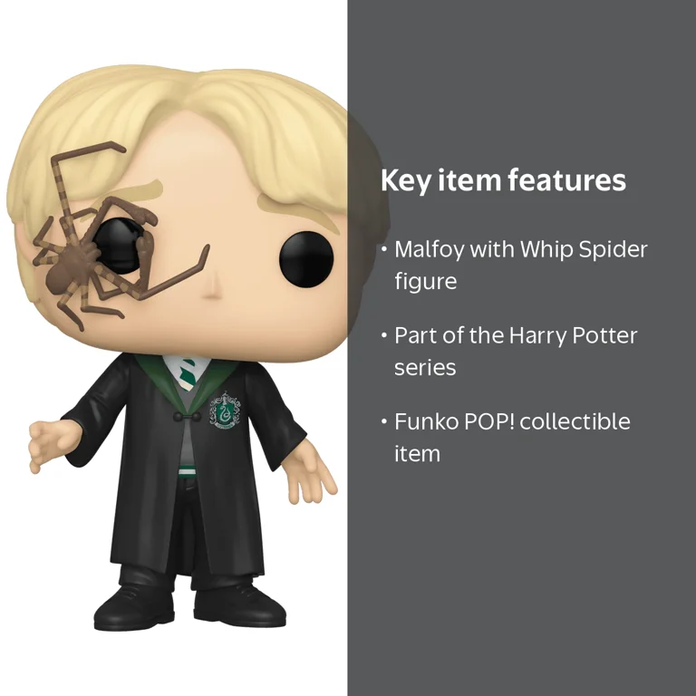 Funko, POP! Vinyl Figure, Harry Potter Malfoy w/ Whip Spider