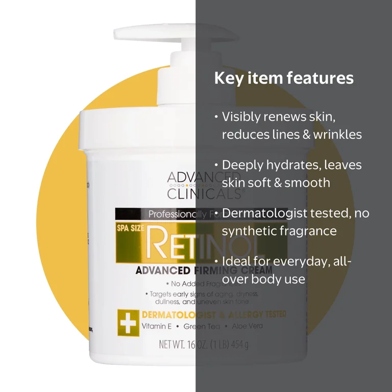 Advanced Clinicals Retinol Moisturizer | Collagen Boosting