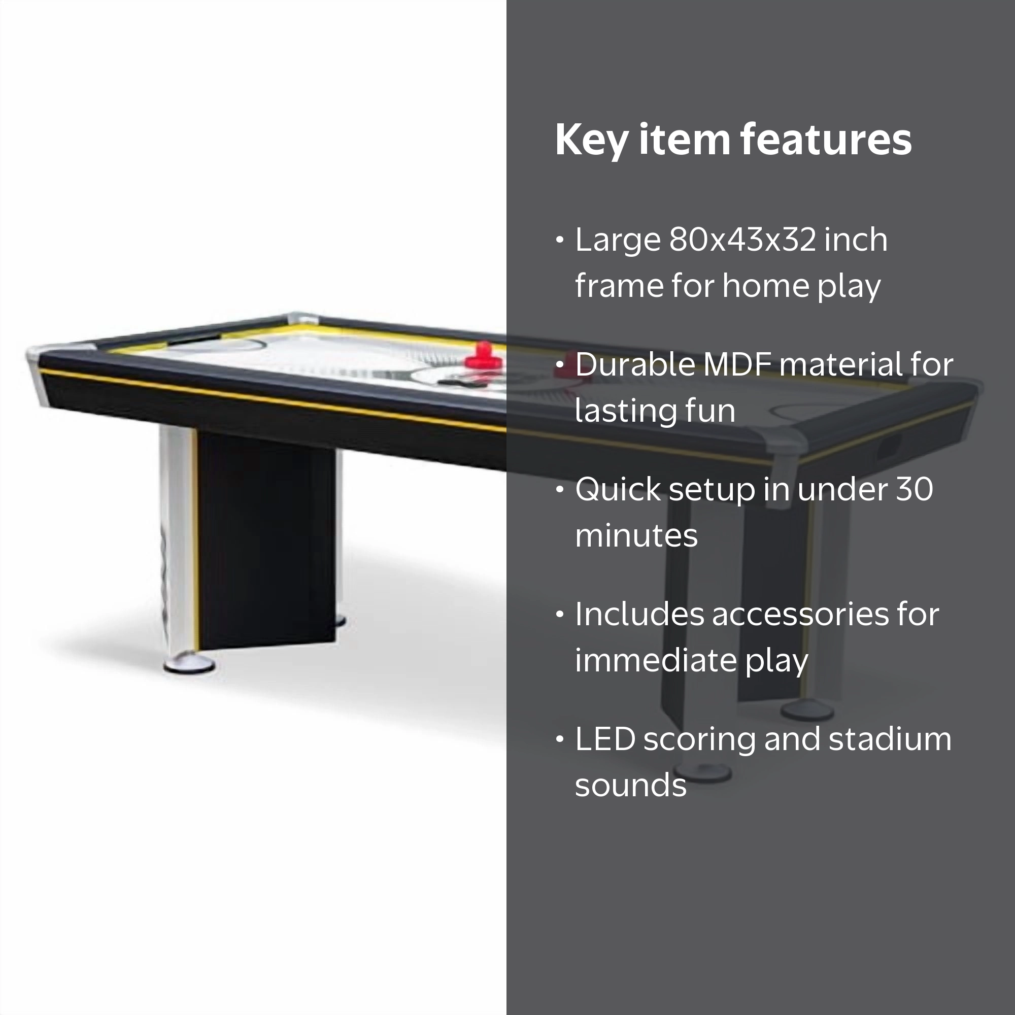 EastPoint Sports, NHL 80 Inch Triple Deke Air Hockey Table, 80