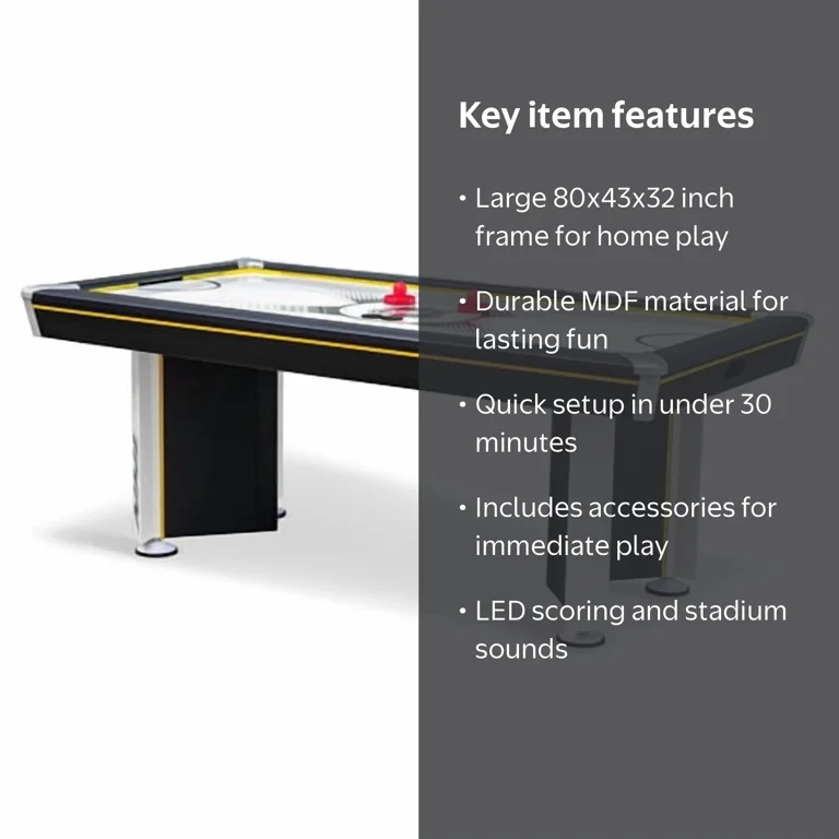 EastPoint Sports, NHL 80 Inch Triple Deke Air Hockey Table, 80