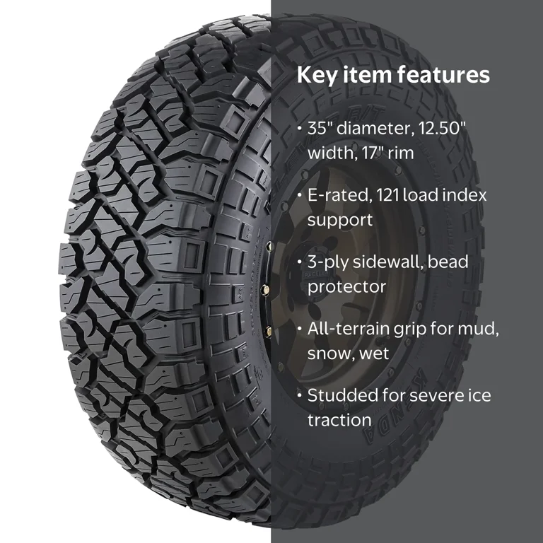 Kenda, Light Truck Tire, KR601 Rugged Terrain LT35x12.50R17 121R E
