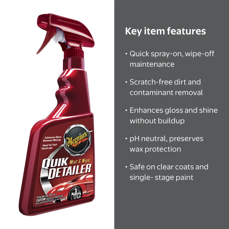 Meguiar's, Quik Detailer Mist and Wipe, A3316, 16 oz - Walmart.com