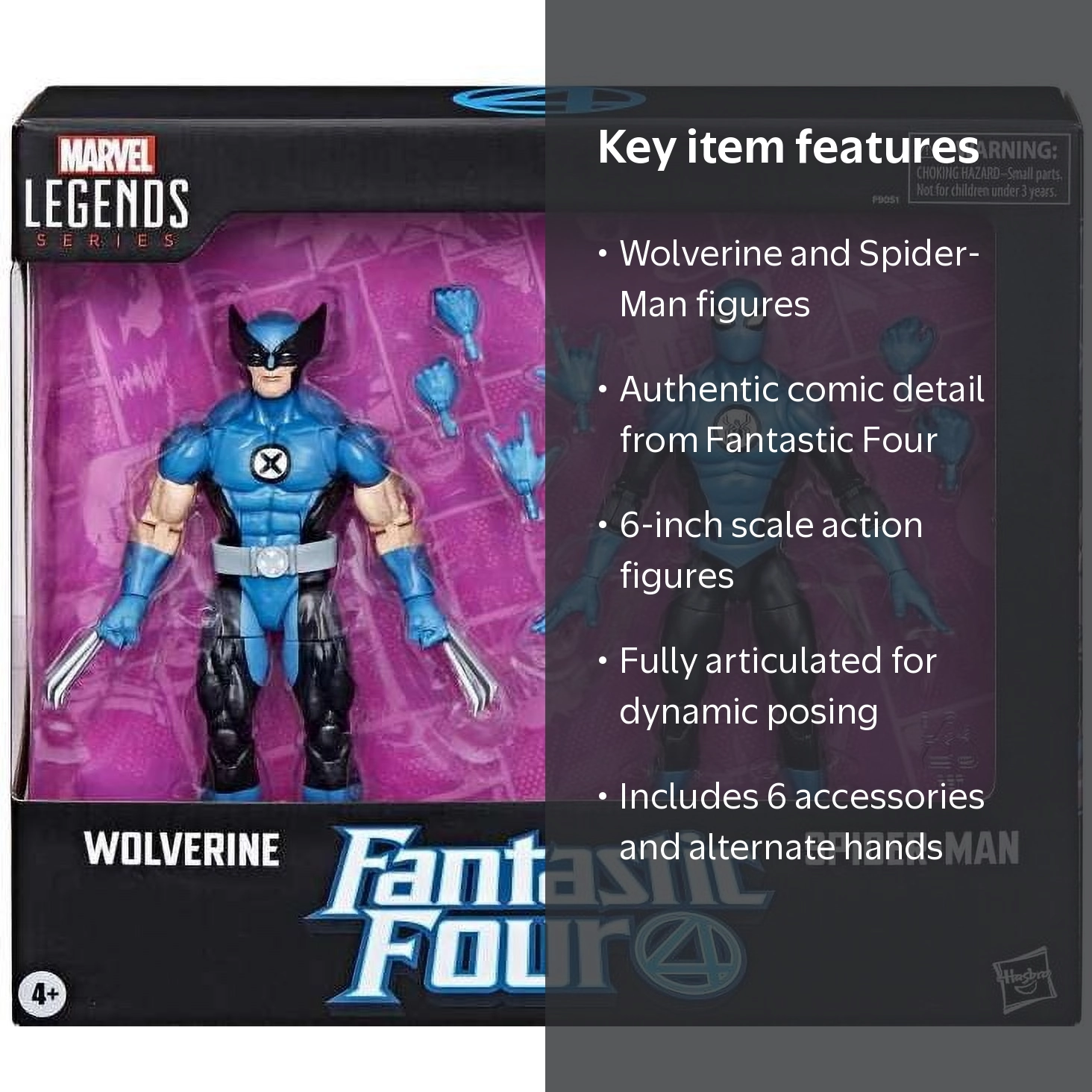 Hasbro F9051 6 inch Marvel Legends Series Wolverine and Spider-Man