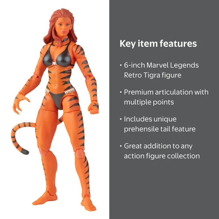 マーベルレジェンド ウォルマート限定 ティグラ Marvel Legends Series Marvel's Tigra Action Figure, 15cm with