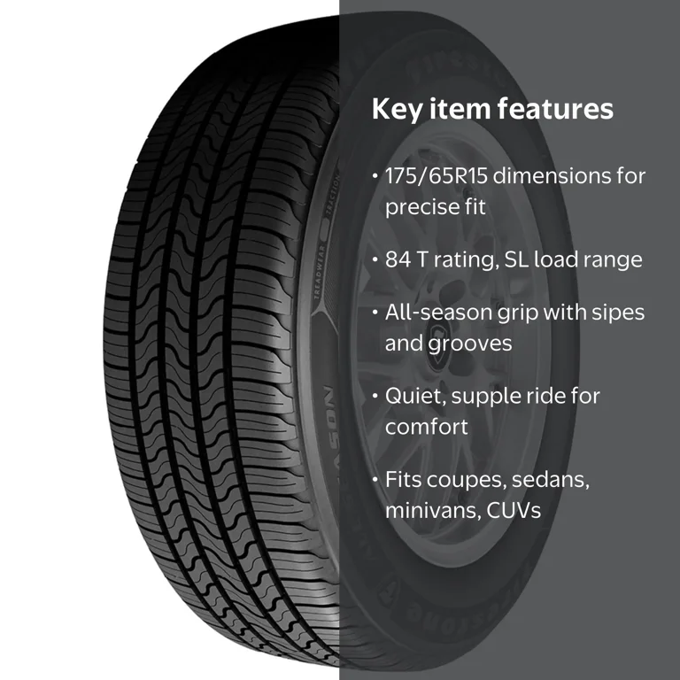 Firestone All Season 175/65R15 84 T Tire Fits: 2009-11 Honda Fit