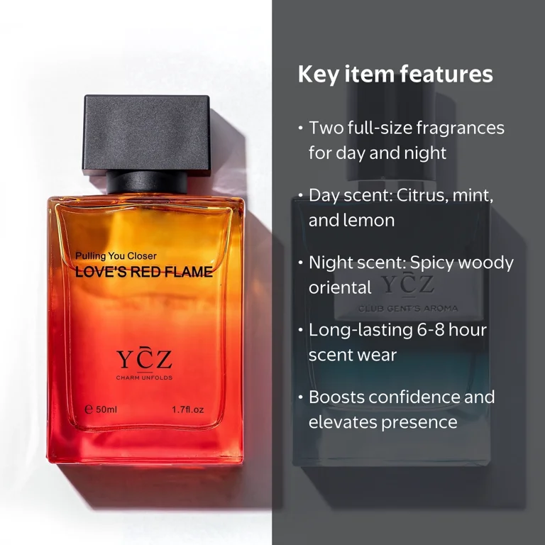 Ycz, Men's Cologne Gift Set, 3.4 fl oz, Fresh Mint and Spicy Wood