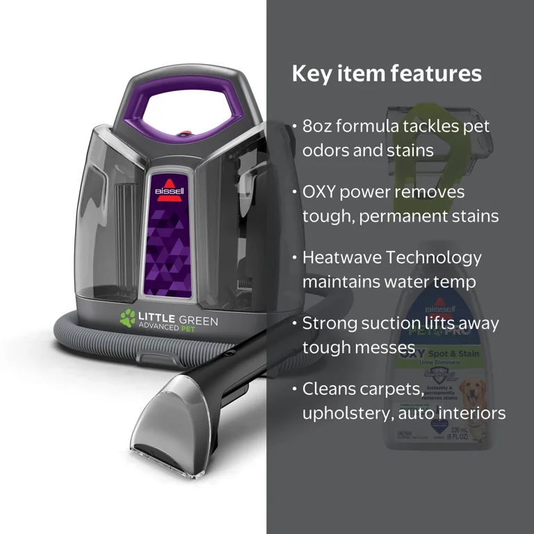 BISSELL, Little Green ProHeat, 2513W, Pet Portable Deep Cleaner