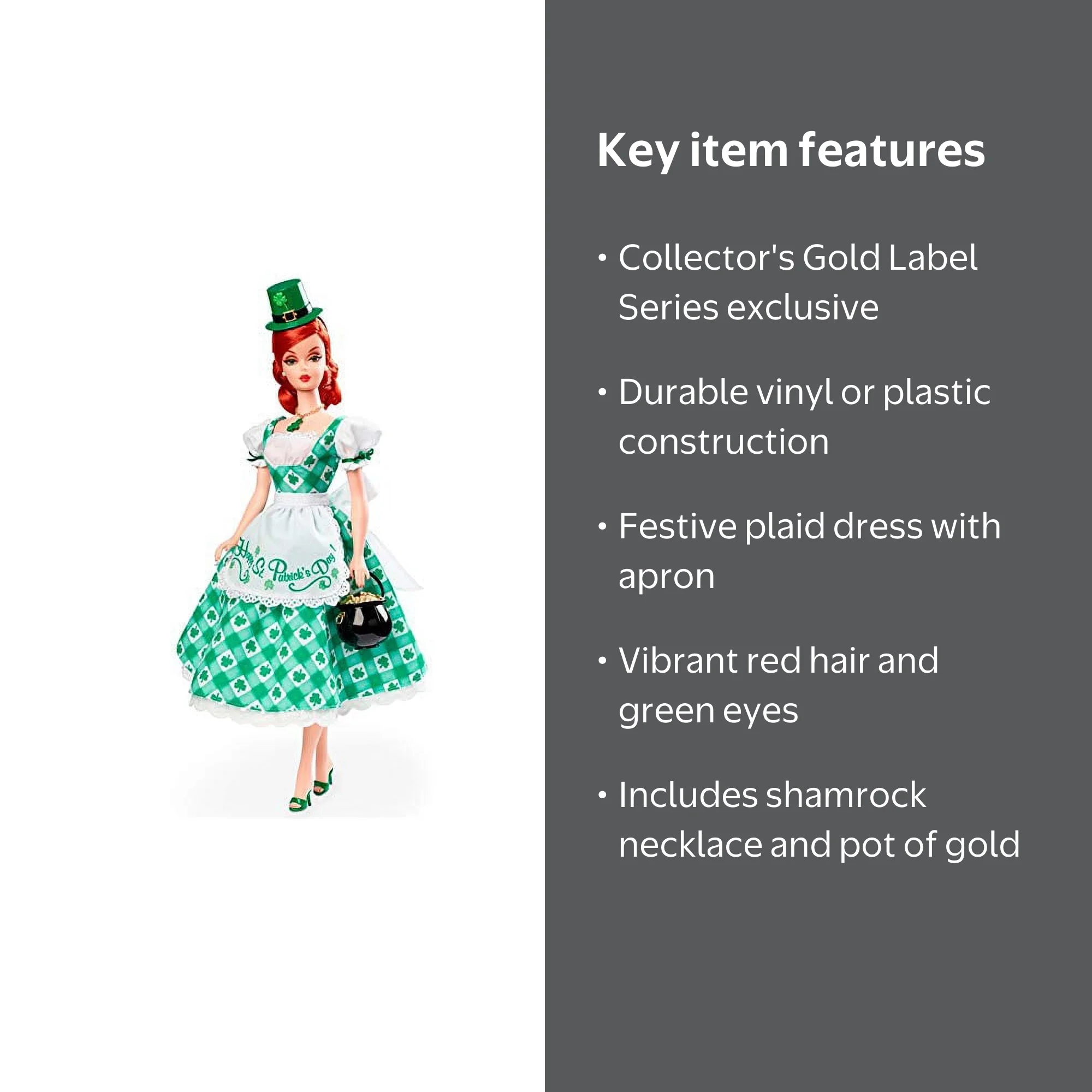 Barbie Shamrock Celebration Doll Holiday Hostess Collection Gold