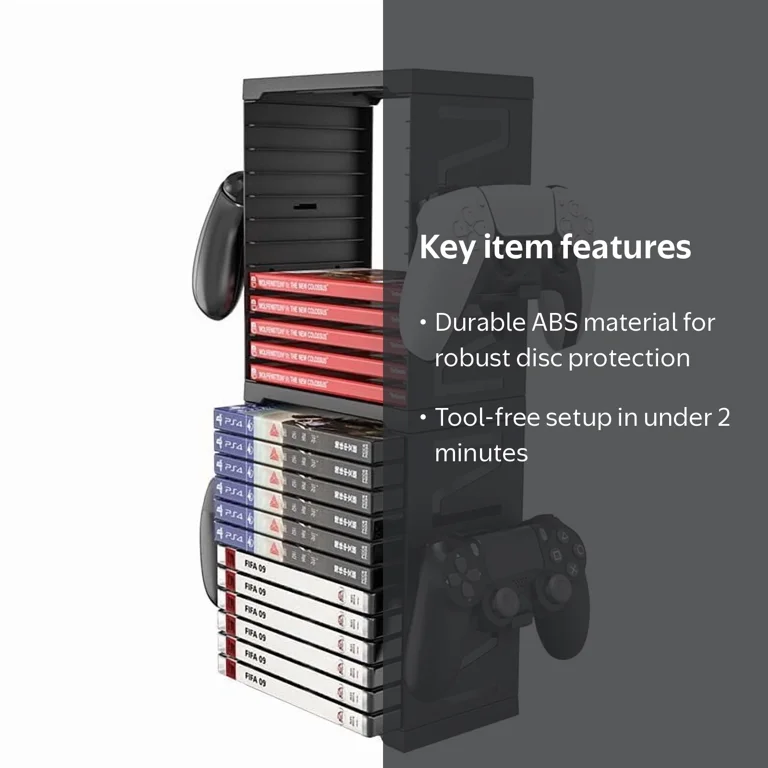 PS5 NintendoSwitchセット Video Game Storage Tower for PS5 PS4 Xbox Nintendo Switch Games
