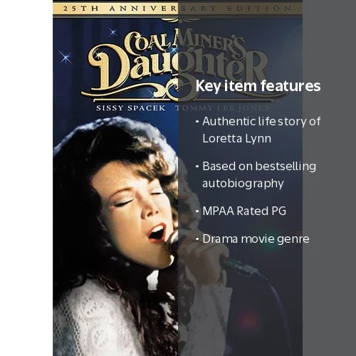 Coal Miner's Daughter DVD, Drama, PG Rating, Sissy Spacek