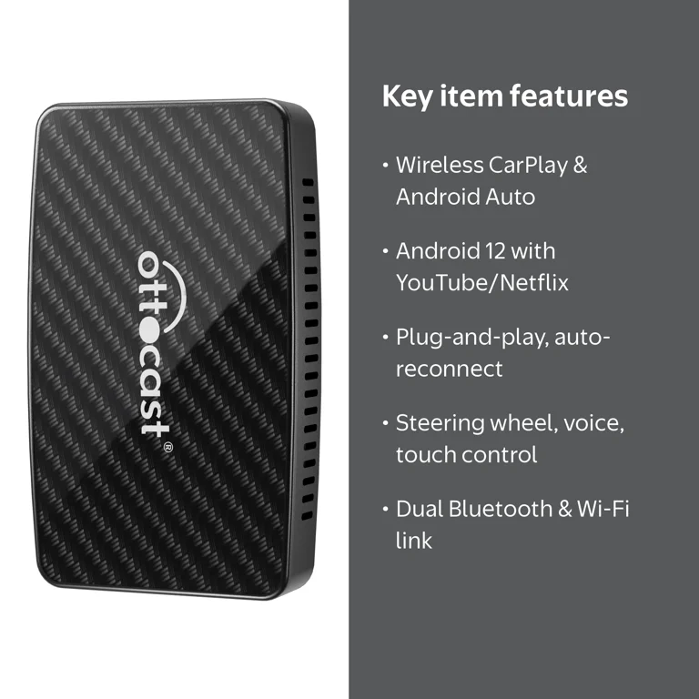 Ottocast Play2Video Pro Multimedia Smart Box, Wireless CarPlay and