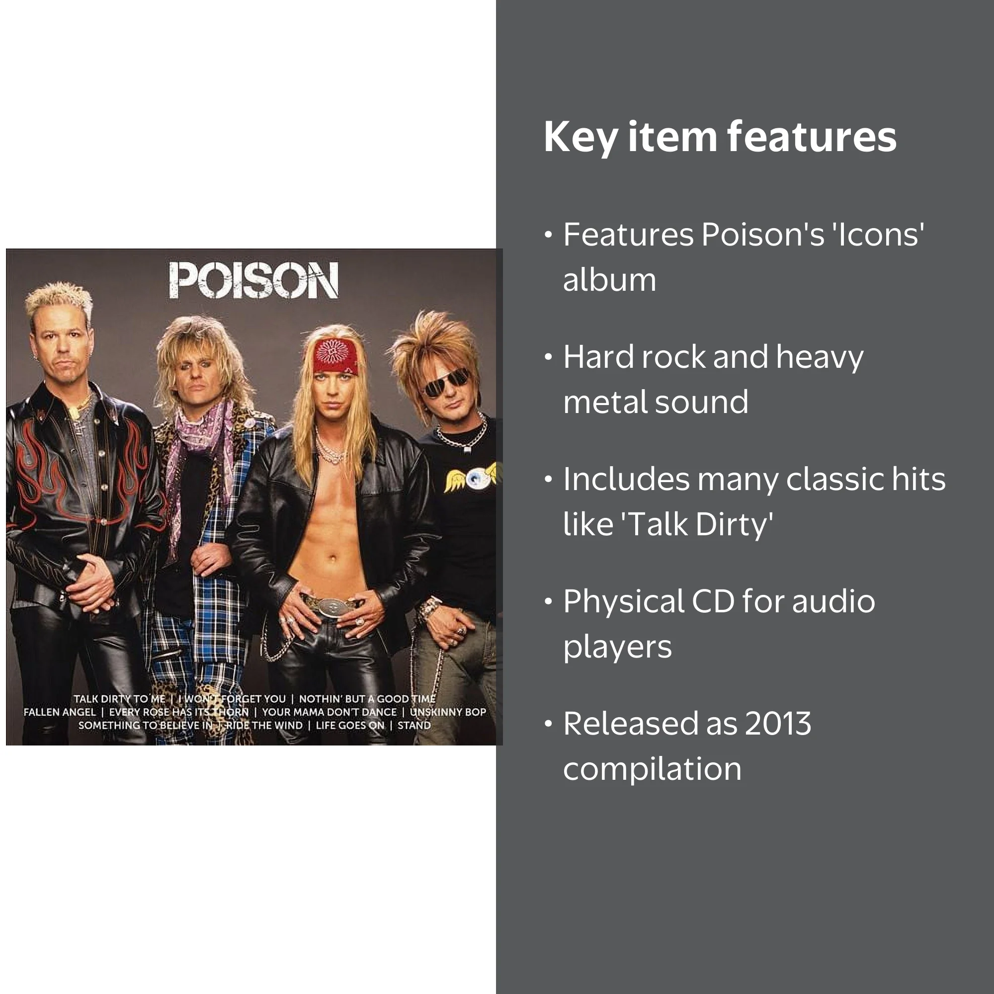 Poison - POISON: ICON - Music & Performance - CD - Walmart.com