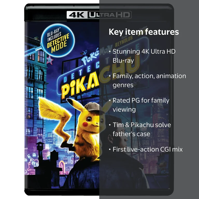 Warner Home Video: New Pokémon Detective Pikachu Movie (4K Ultra