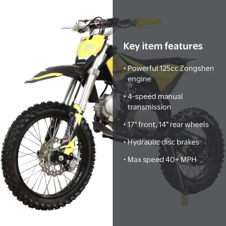 X-Pro Brand New X9 125cc Pit Dirt Bike with 4-Speed Manual