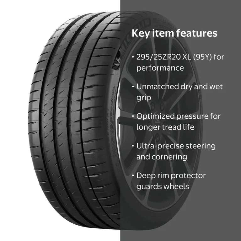Michelin Pilot Sport 4 S Summer 295/25ZR20/XL (95Y) Tire - Walmart.com
