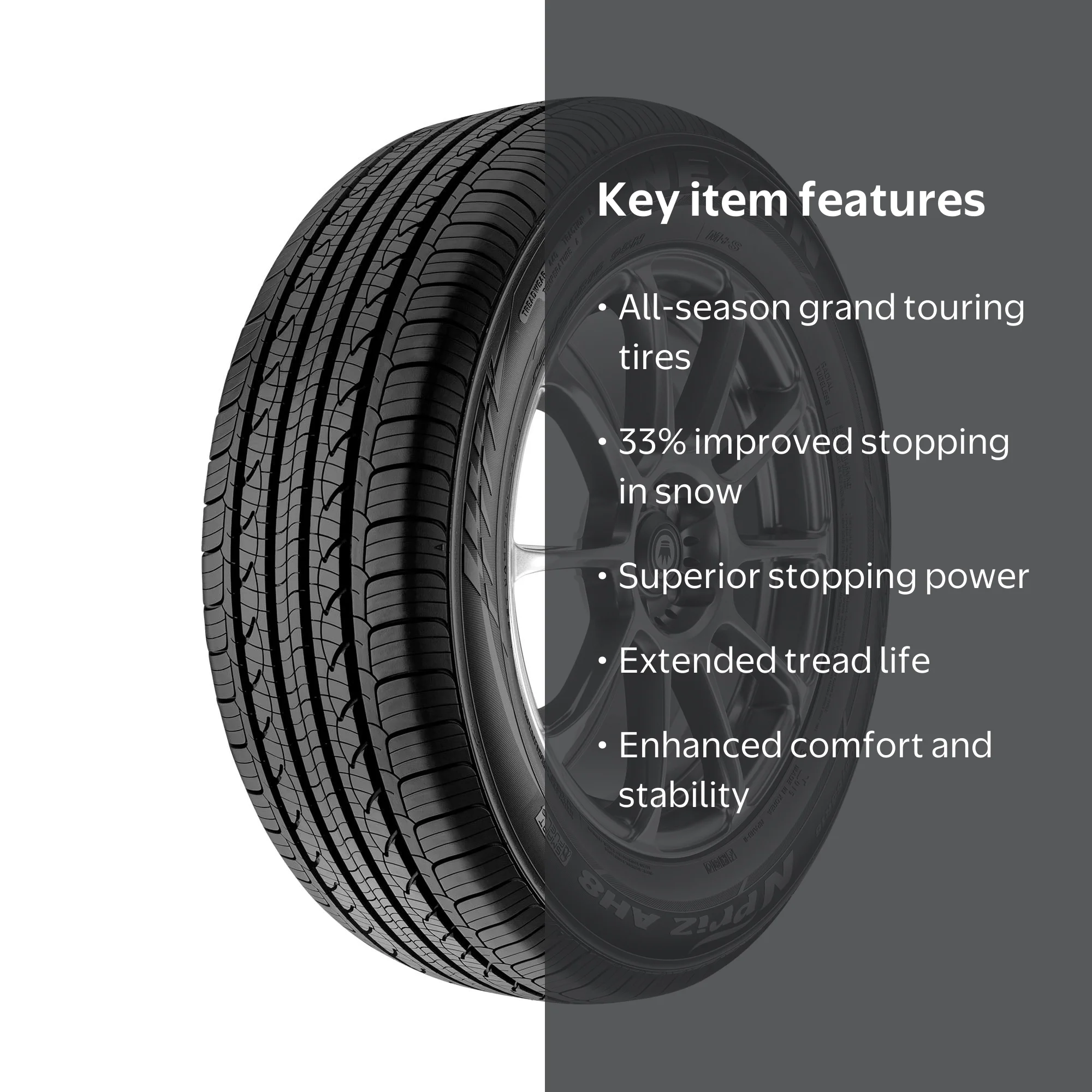 Nexen N'Priz AH8 Season 215/55R16 97H XL Passenger Tire, Comfort