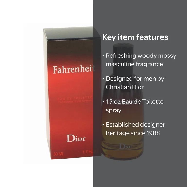 Dior, Fahrenheit Eau de Toilette Spray, 1.7 oz, For Men - Walmart.com