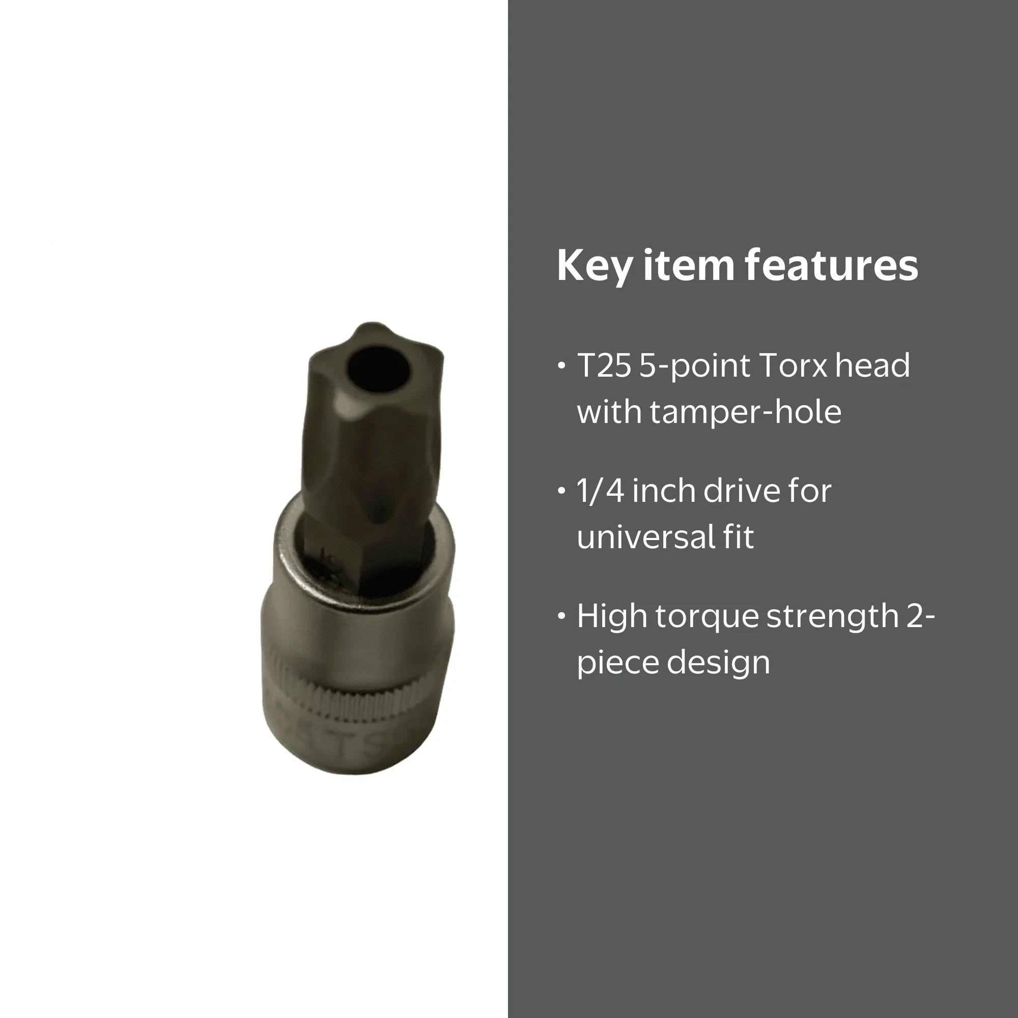 CTA Manufacturing 5 Pt Tamper Torx Socket - T25 - Walmart.com