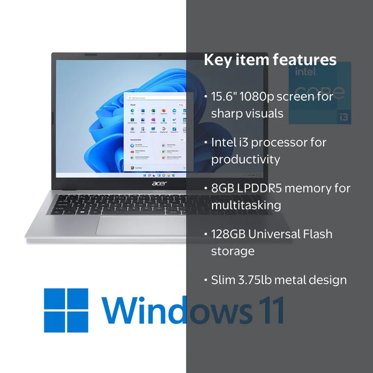 Acer Aspire 3 Notebook Laptop, 15.6