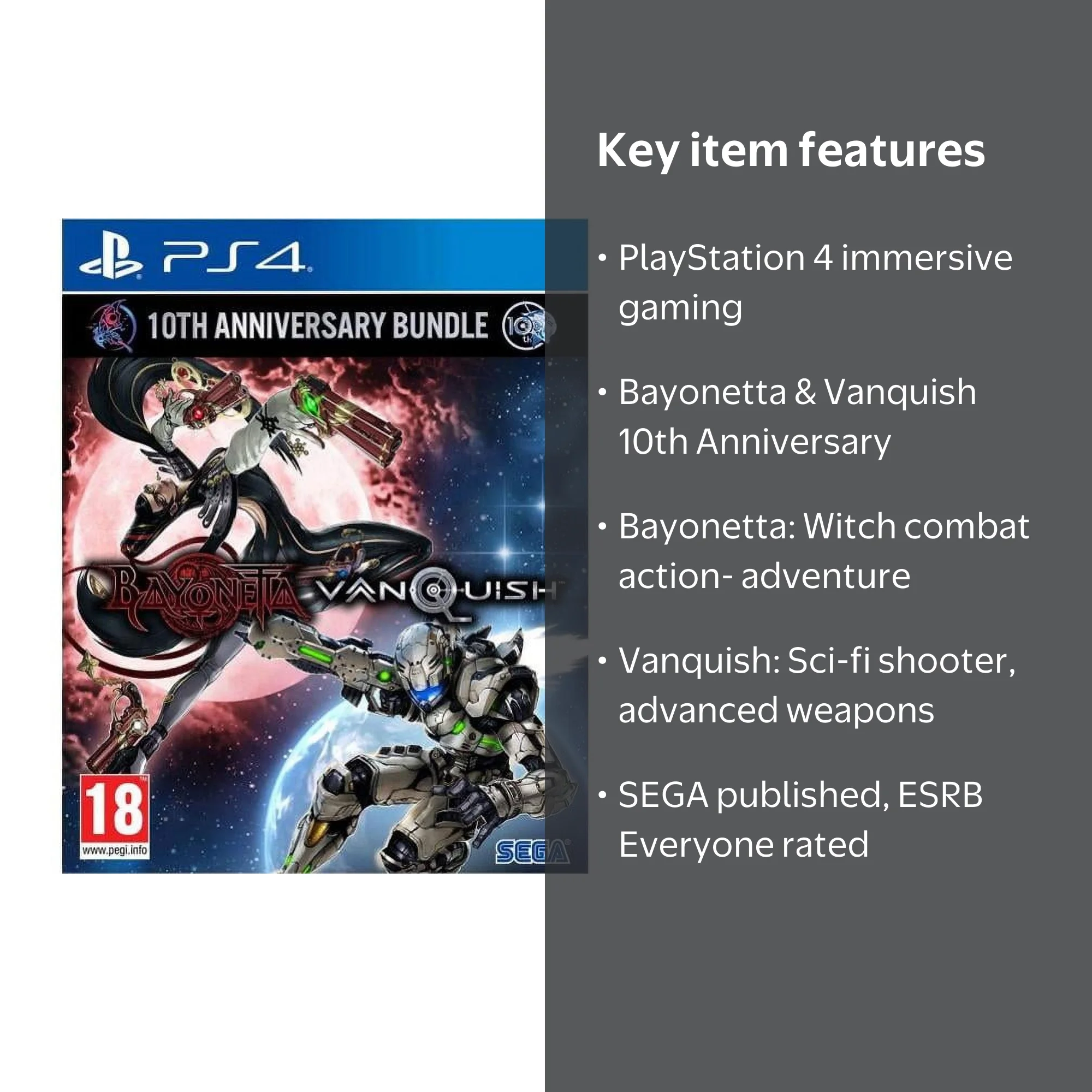 Bayonetta & Vanquish - 10th Anniversary Bundle, SEGA, PlayStation
