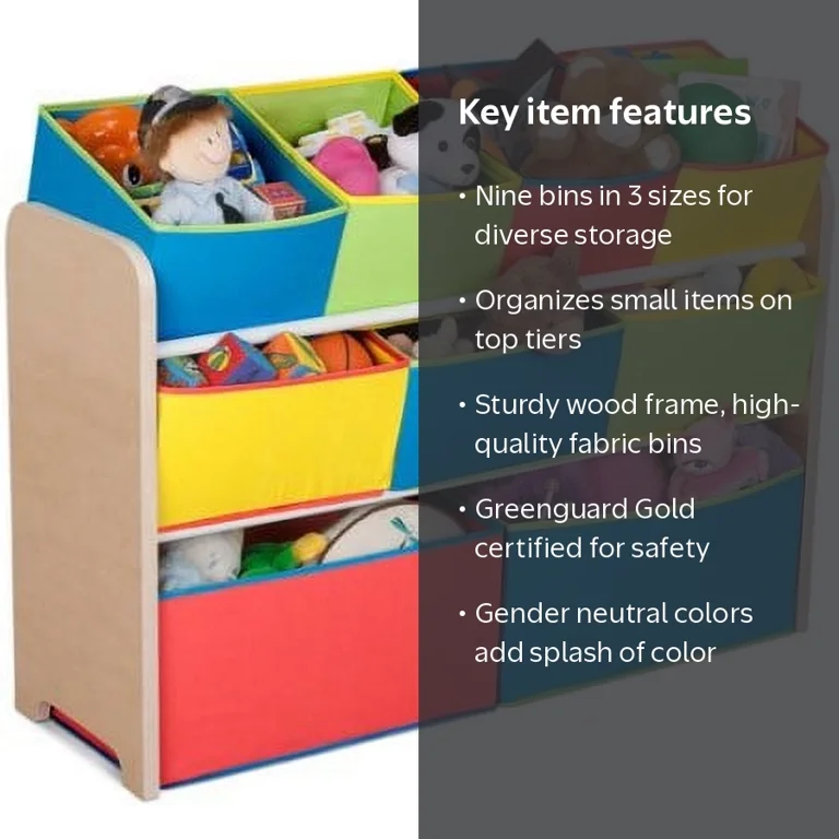 Delta Children Deluxe Multi-Bin Toy Organizer with Storage Bins