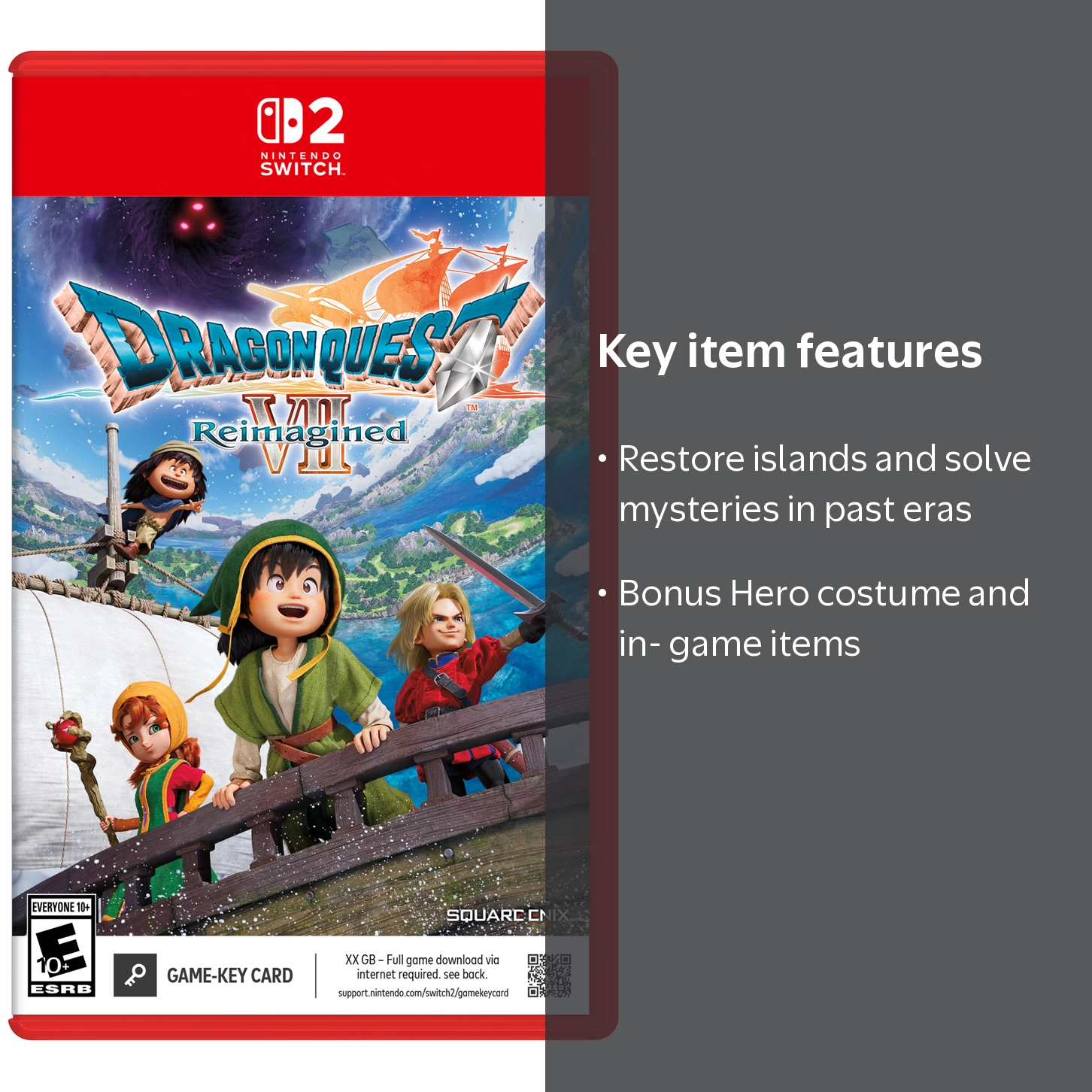 Square Enix DRAGON QUEST VII Reimagined Game-Key Card for Switch 2