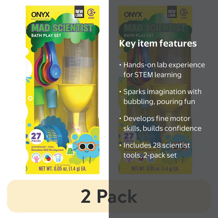 B.A.P MATOKIペンライト&タオル&マスク&リング&ホイッスル5点セット 2 pack) ONYX Professional Mad Scientist 28 Piece Bath Play Set