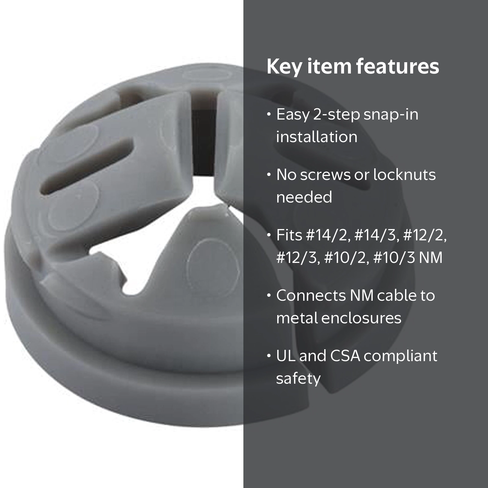 Halex 75105B Non-Metallic Hit Lock Connector, 3/8: TV Accessories