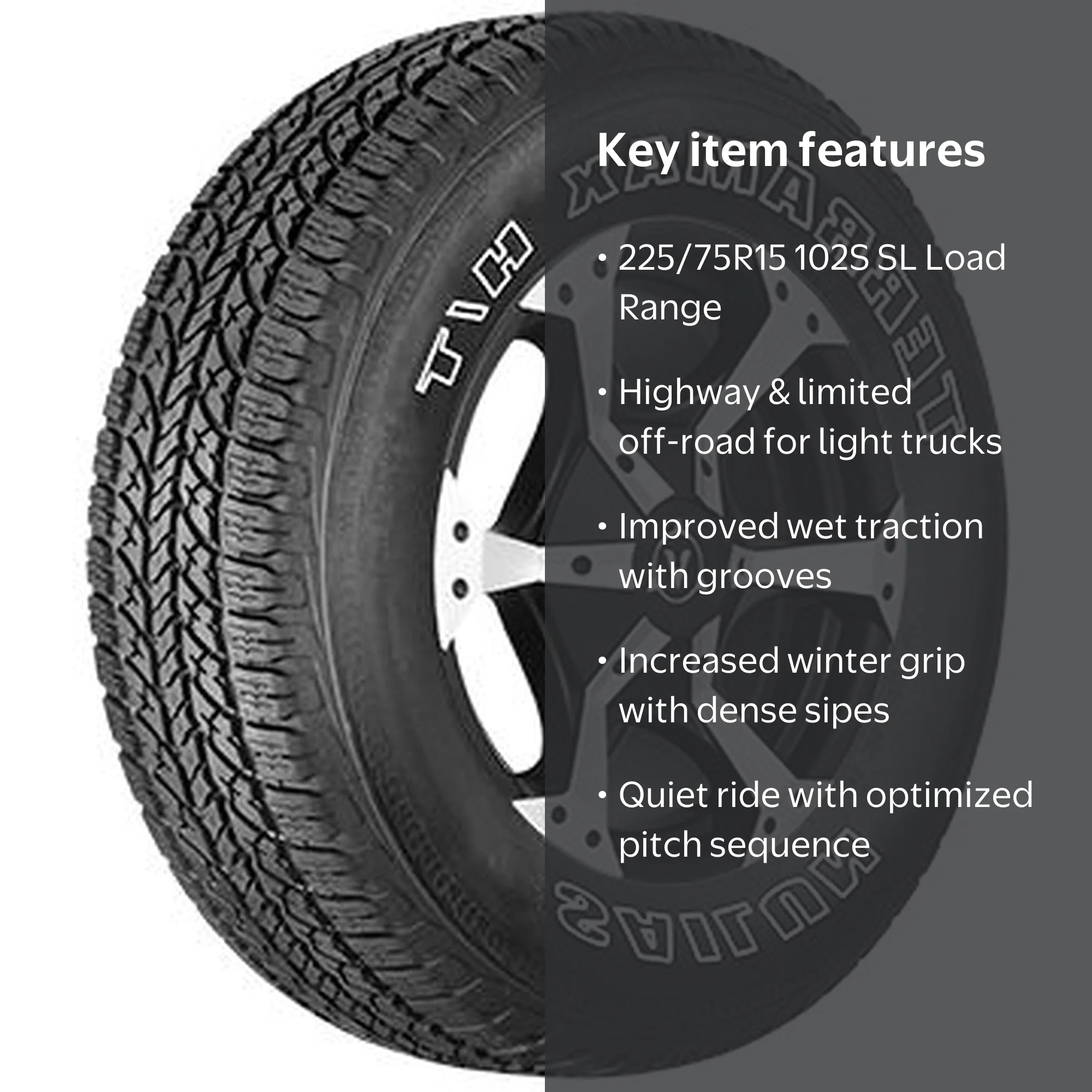 Sailun Terramax HT All-Season Tire, 225/75R15 102S, Light Trucks