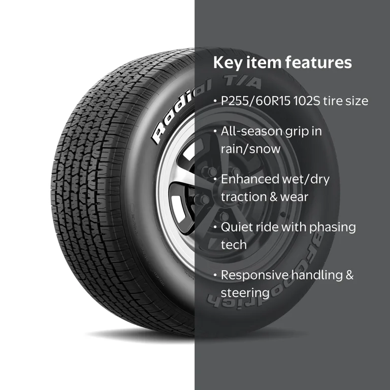 BFGoodrich, Radial T/A All-Season Tire, P255/60R15 102S - Walmart.com
