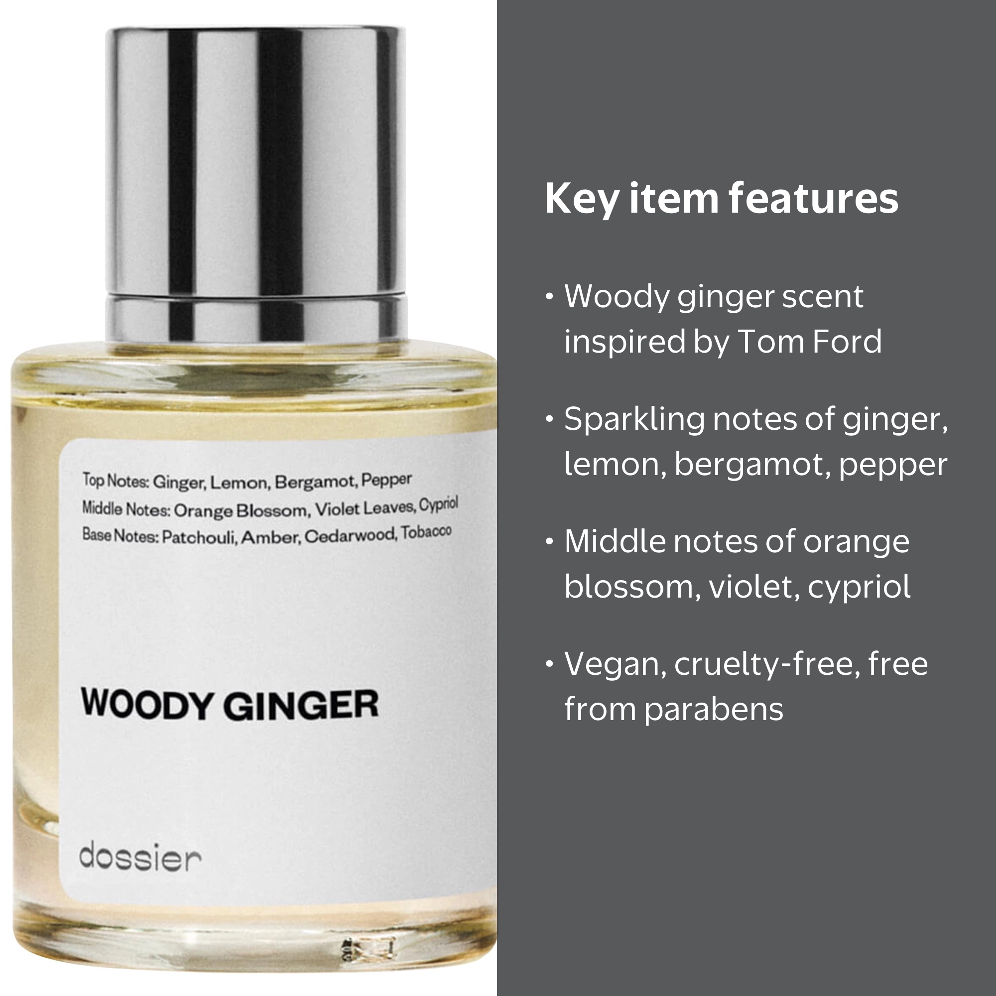 FRAGRANCE JOURNAL 6年分 約237,600円相当 Dossier Woody Ginger Eau de Toilette, Inspired by Tom Ford for Men