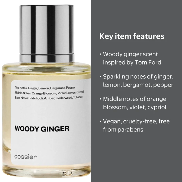 Dossier Woody Ginger Eau de Toilette, Inspired by Tom Ford for Men