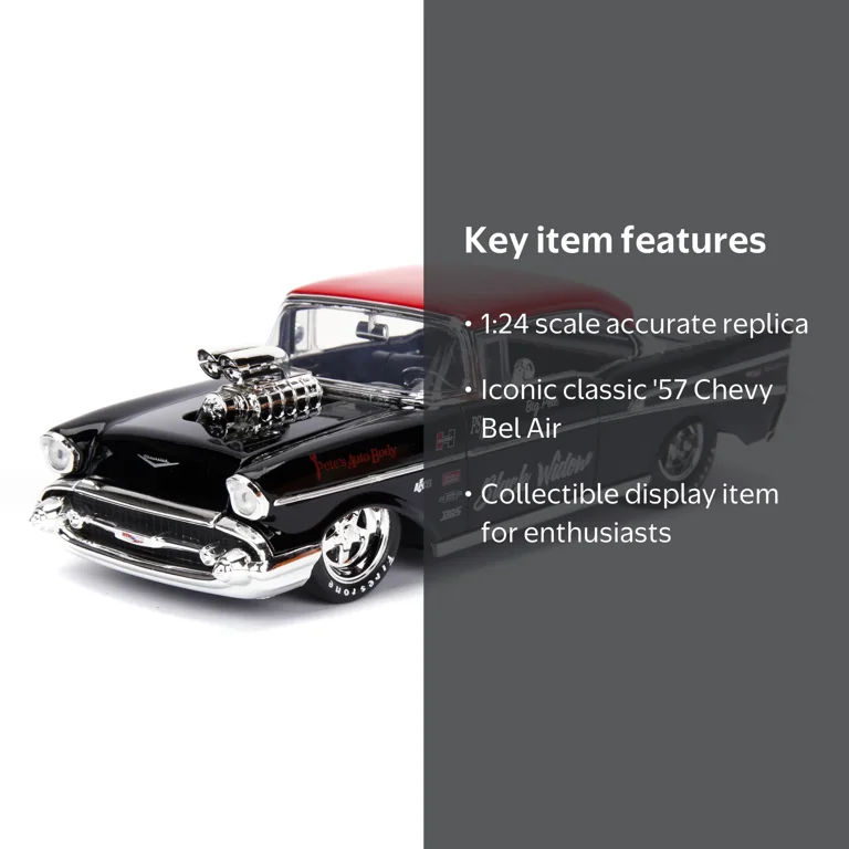 Jada Toys Chevrolet 1:24 Scale '57 Chevy Bel Air Model 12457