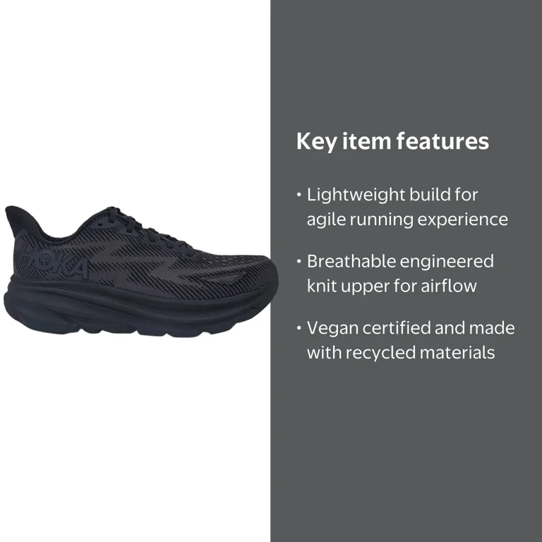 Hoka Clifton 9 Women's Shoes, Cushioned, Responsive, Vegan, Size