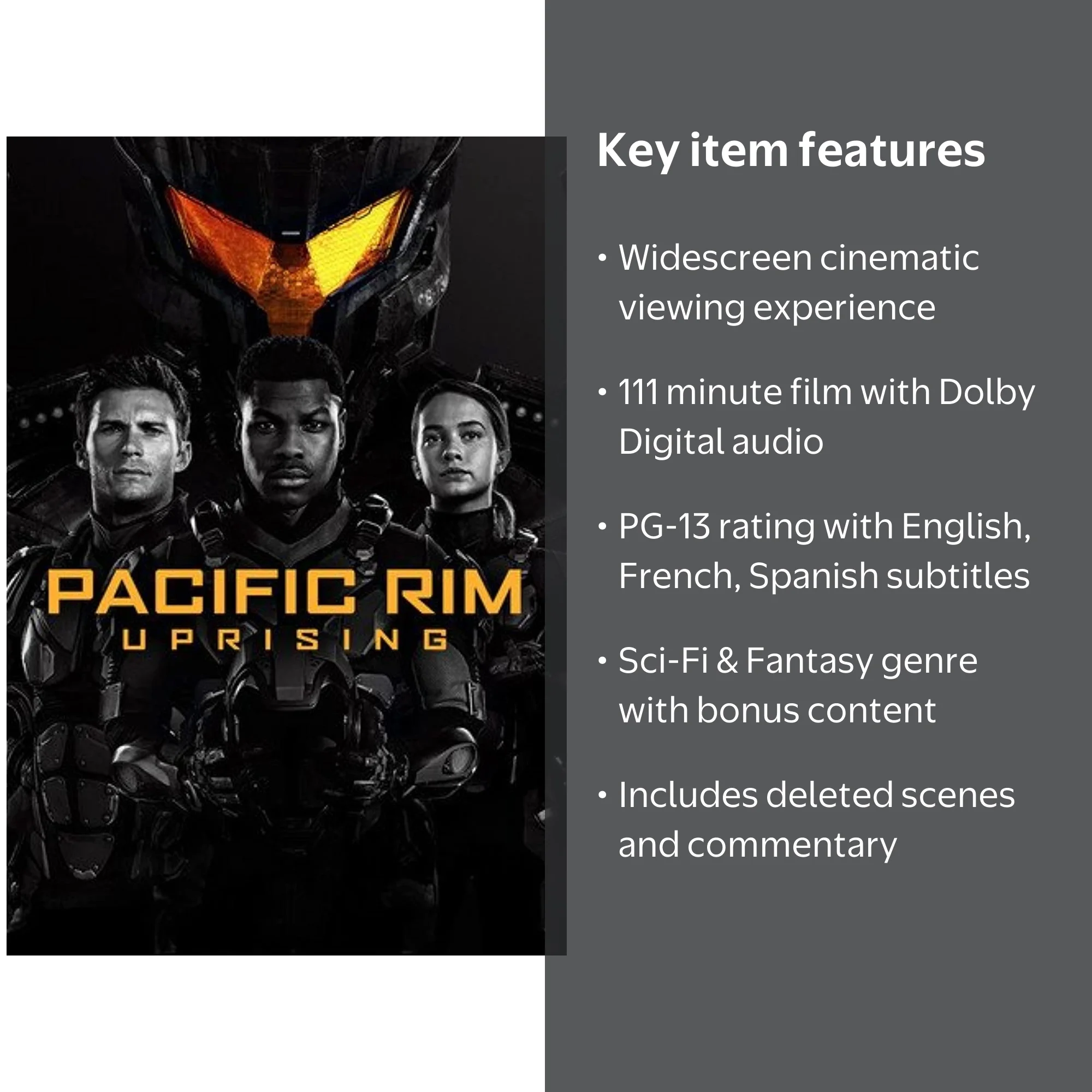 SDS, DVD, Pacific Rim Uprising, PG-13 Sci-Fi & Fantasy - Walmart.com