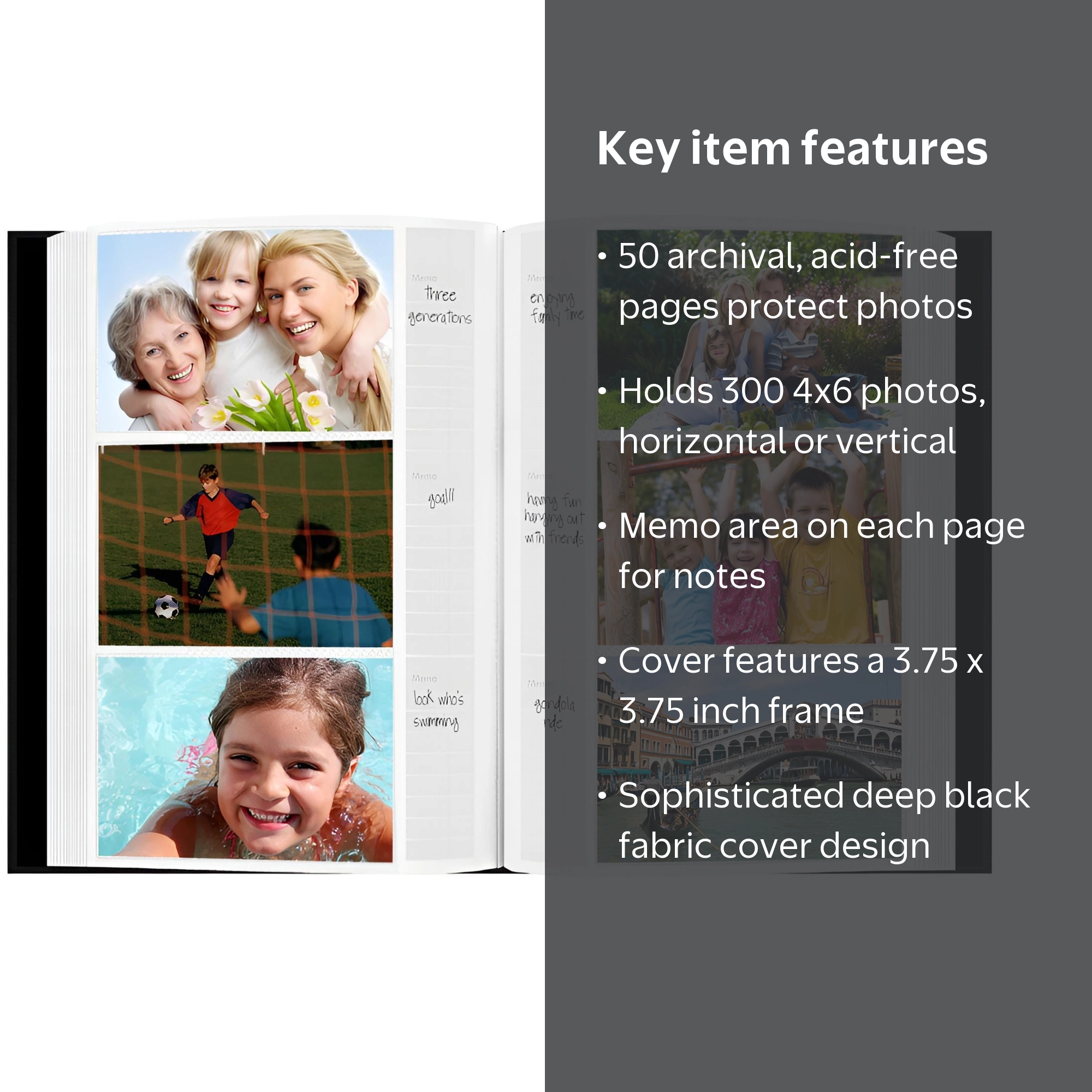 Pioneer Photo Album DA-300CBF Fabric Frame Bi-Directional Memo