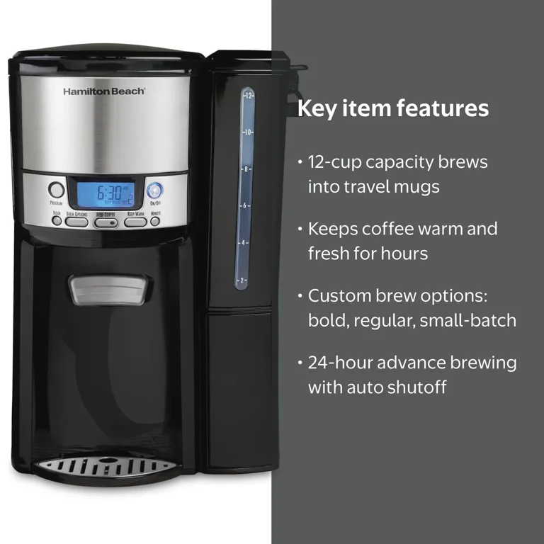 Hamilton Beach BrewStation 12 Cup Coffee Maker, Programmable with