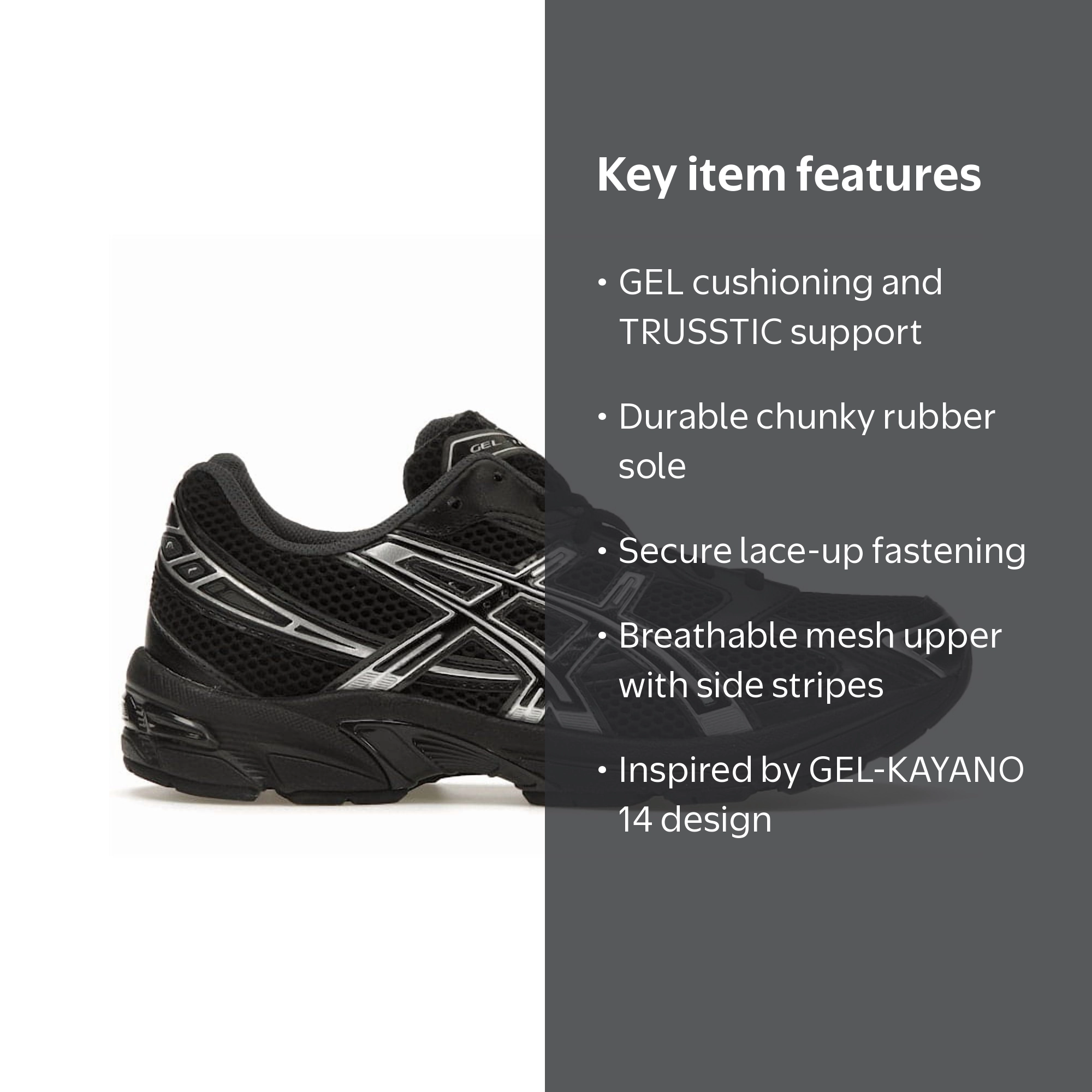 ASICS Men's Gel-1130 Black Pure Silver Running Shoes, from StockX