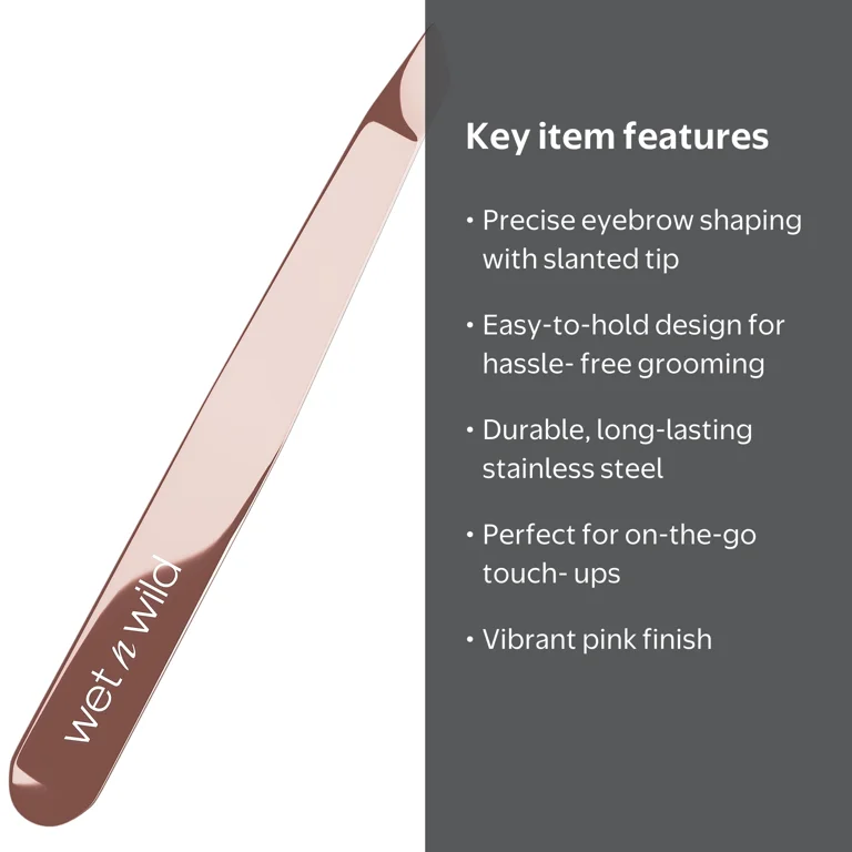 Wet n Wild Precision-Crafted Eyebrow Tweezers with Slanted Tip