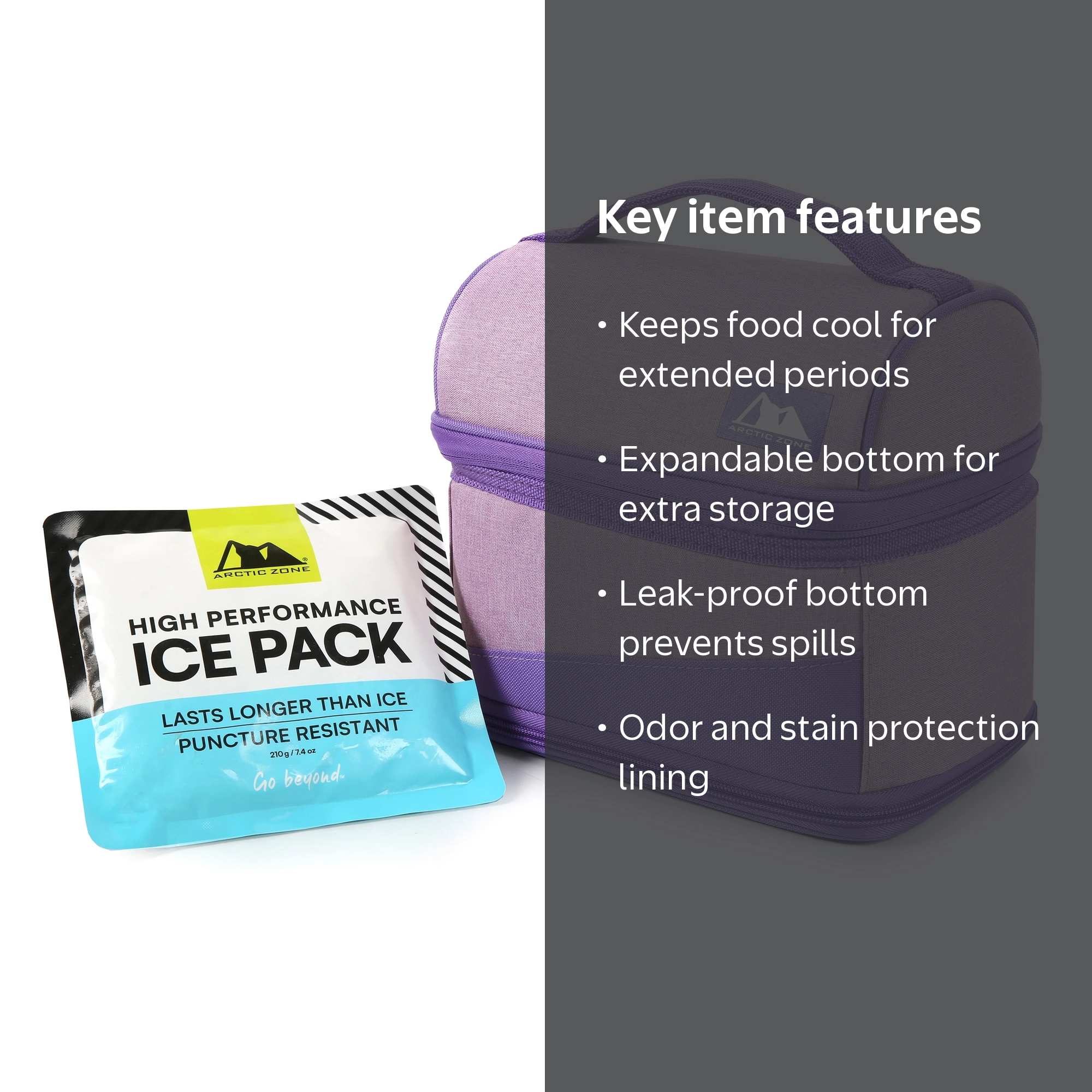 Arctic Zone Insulated Expandable Lunch Box with High Performance