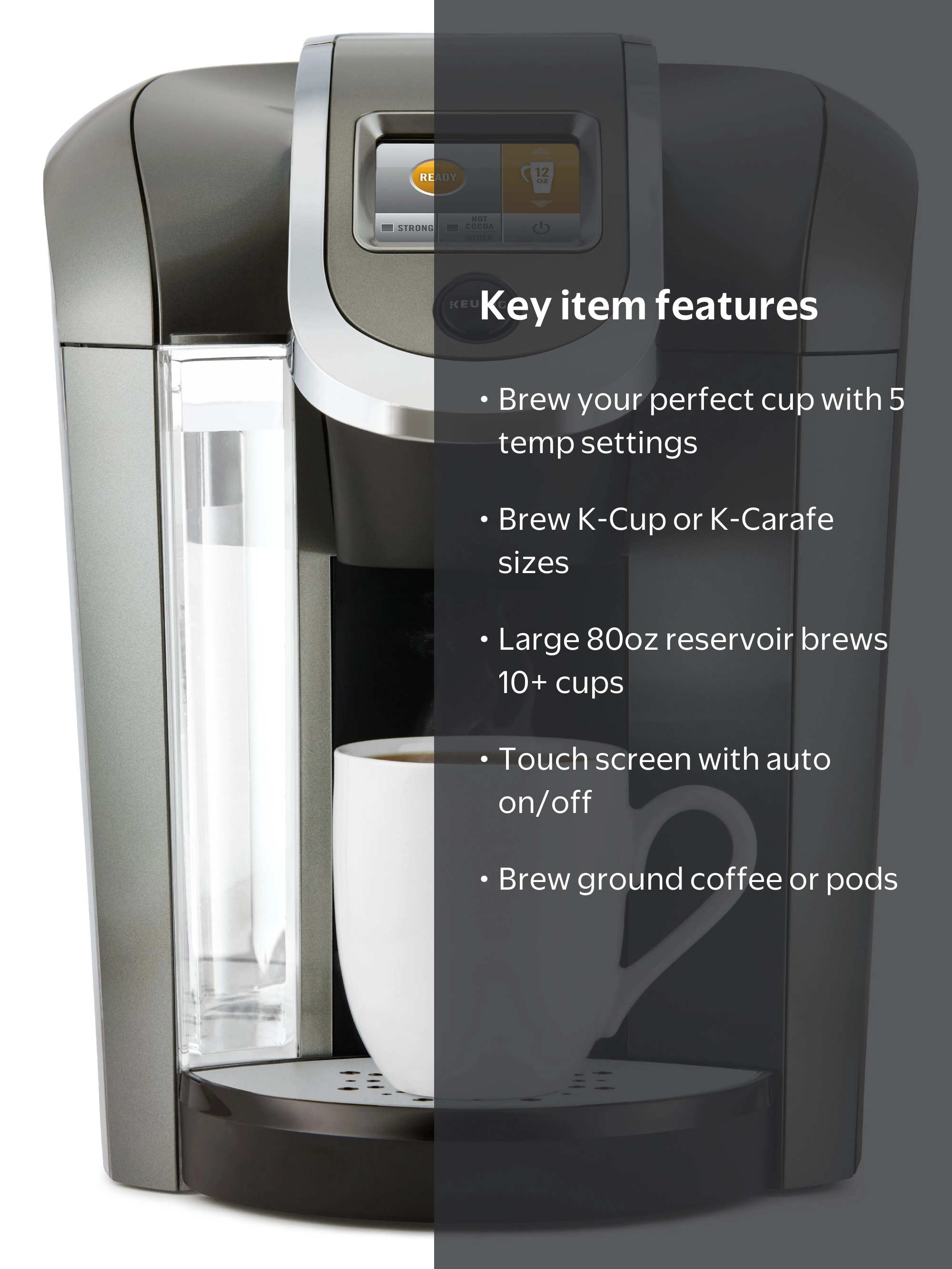 Keurig K525 Strong Brew Single Serve K-Cup Coffee Maker - Walmart.com